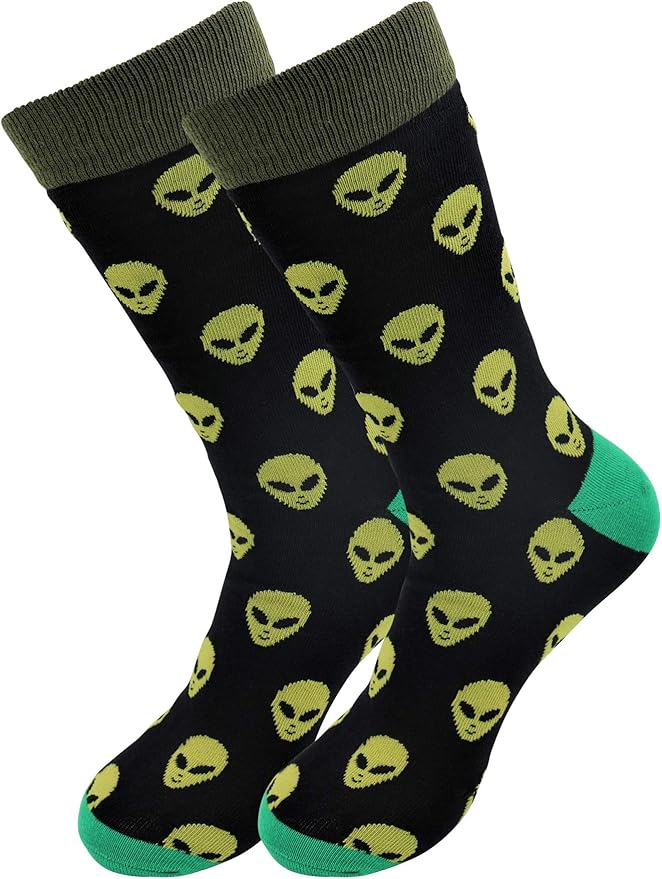 Real Sic Fun Socks for Men and Women - Cozy Cotton Dress Socks with Colorful Designs - Cool, Casual, Wacky Patterned