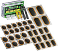 Bike Tube Patch Kit with Vulcanizing Patches - Assorted Sizes, Portable Bicycle Tire Repair Patches for Road, Mountain Bike, Scooter & Ebike Emergency
