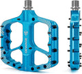 Mountain Bike Pedals -Bicycle Flat Pedals Aluminum 9/16" Sealed Bearing -Wide Platform for Road Mountain Gravel BMX MTB Bike Ideal for Downhill & Trail