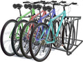 Pearington 10-Bike Floor Rack, Heavy-Duty Dual-Sided Steel Bicycle Storage Stand, Holds 10 Bikes, 59" Wide, Freestanding Organizer for Garages, Events, Streets, and Yards