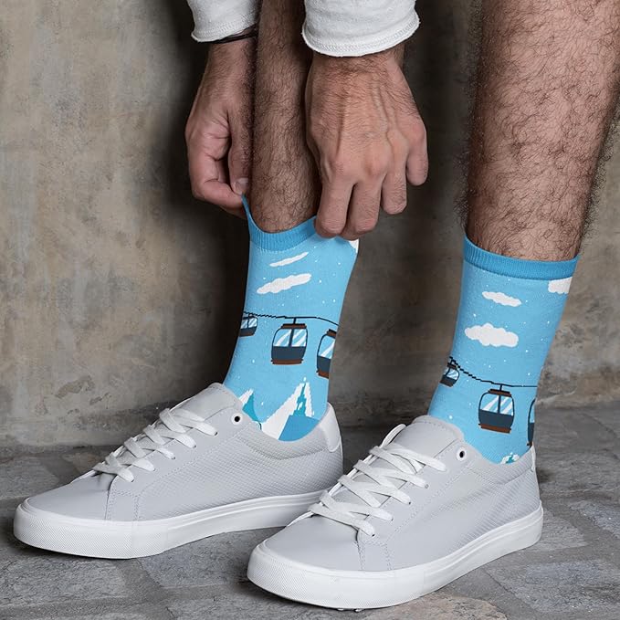 FOURSTUFF Ski, Cycling, Basketball, Golf, Pickleball, Softball, Volleyball, Wrestling, Soccer - Sports Socks for Women Men