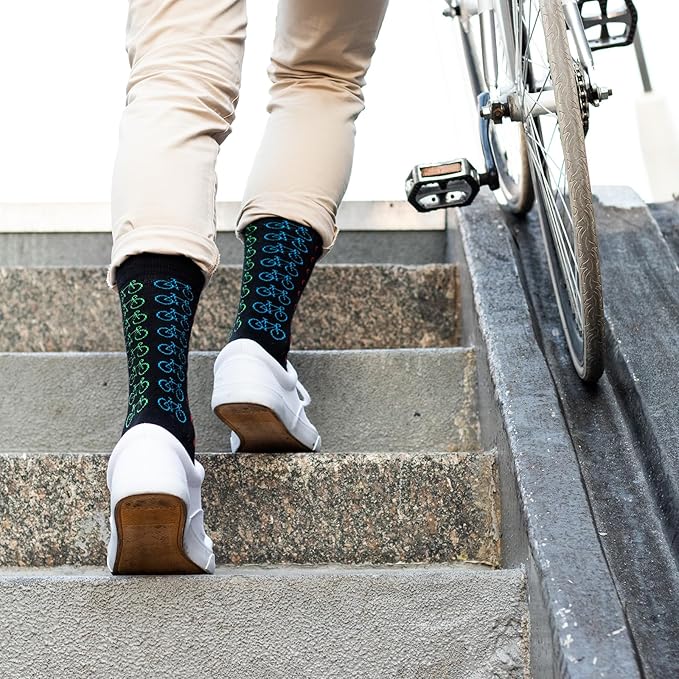 Lavley Bike Socks - Gifts for cyclists and mountain bikers - Fun holiday or birthday gift - Great stocking stuffer