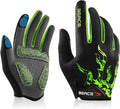 BEACE Cycling Gloves for Men Women - Full Finger Mountain Bike Gloves With Touch Screen and Anti-Slip Silicone Palm - Workout and Road Bicycle Gloves