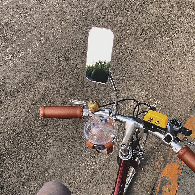 Vintage Bike Mirror Metal bicycle mirrors for handlebars Rearview Mirror Cruiser Bike Mirror Electric Bike mirror Side Mirror Galvanized Steel Frame for The Retro Bike Parts