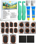 Bike Tire Repair Kit, Bicycle Tire Repair Kit with High Strength Bike Tire Levers, Bike Tire Patch and Tire Repair Glue.