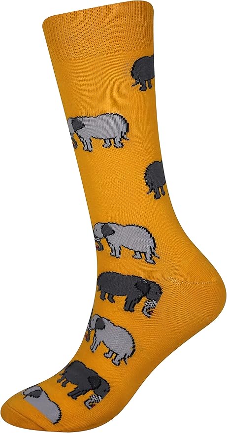 Cansok Men's 2/4 Packs Fun Crazy Novelty Dress Crew Socks