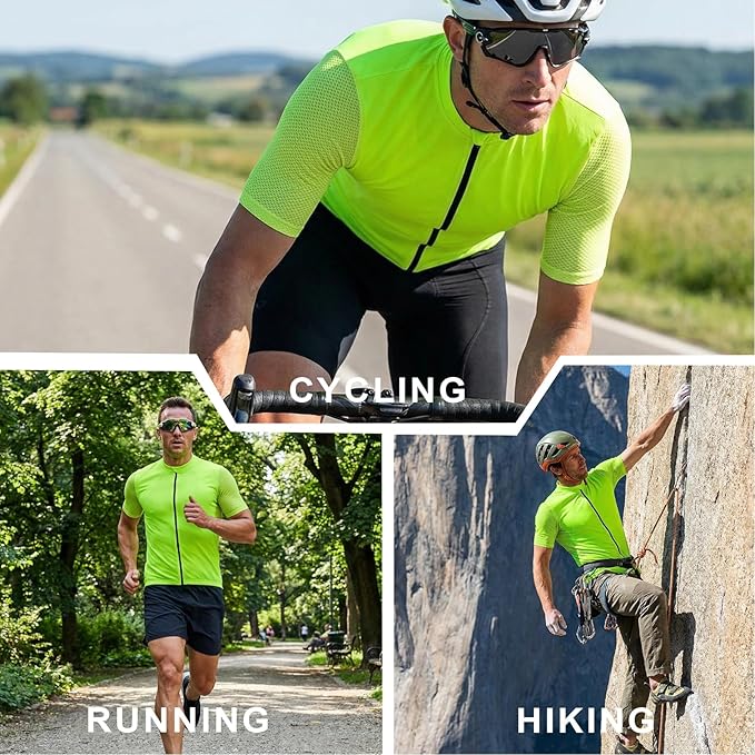 Cycling Jersey Men Bicycle Shirt Short and Long Sleeve MTB Road Biking Jersey with Pockets