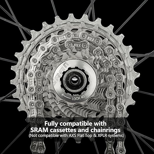 Thinvik Bike Chain 11 Speed, 1/2''× 11/128'', 110 Links - Road & Gravel and MTB Chain for Shimano and SRAM(Not for SRAM AXS) - Elite Gold Half Hollow - Quick Link Included