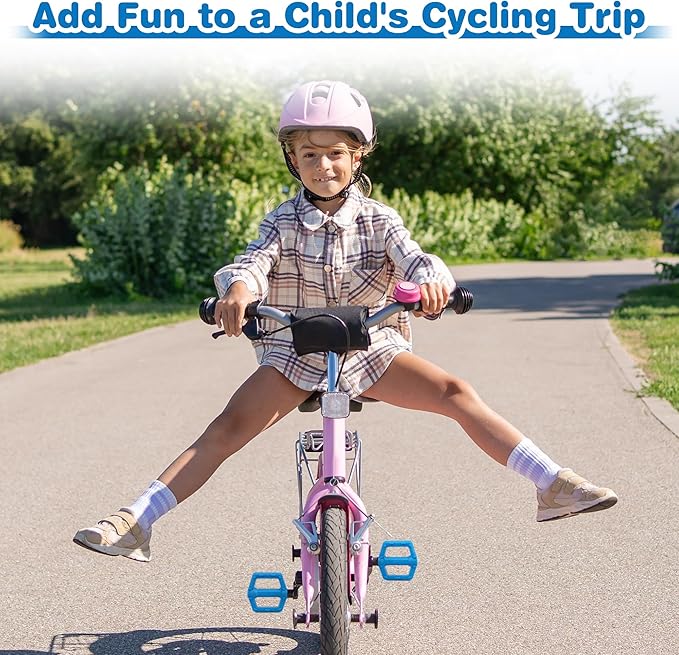 ZUKKA Bike Pedals 1/2-Inch Bike Pedals Non-Slip Kids Bike Peals with Reflective Strips on Sides Multiple Color for Mountain Bike Kid Bike Freestyle BMX Bike