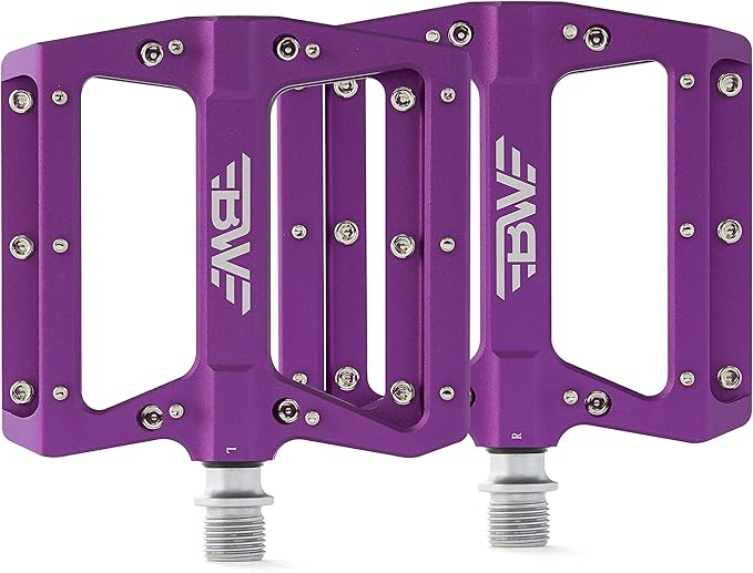 Berm Platform Bike Pedals - Lightweight Aluminum Flat Pedals for MTB and BMX