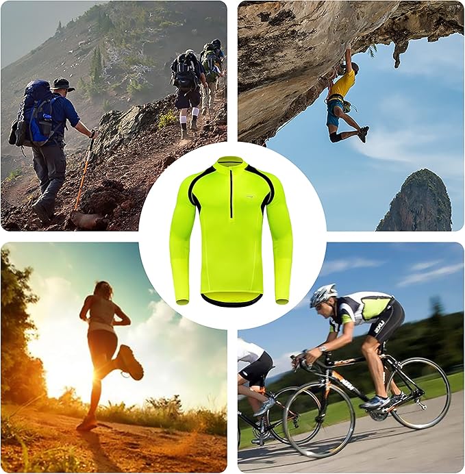 Cycling Jersey Men Bicycle Shirt Short and Long Sleeve MTB Road Biking Jersey with Pockets