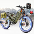 eAhora 2025 Latest Romeo Pro 3/2/Pro 5600W/50Mph 4000W/46Mph Dual Motor Electric Bike for Adults, 60V/80Ah 52V/70Ah 250+Miles Long Range Ebike 26''*4.0 Fat Tire Full Suspension Off-Road Ebike, UL2849