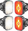 2026 Ultra Slim Bike Lights with Reflectors, 8+6 Modes Bike Headlight and Tail Light Assemblies Motorcycle, IP65 Waterproof & Dual USB-C 1-2 Hrs Fast Charge Bike Lights for Night Riding Cycling