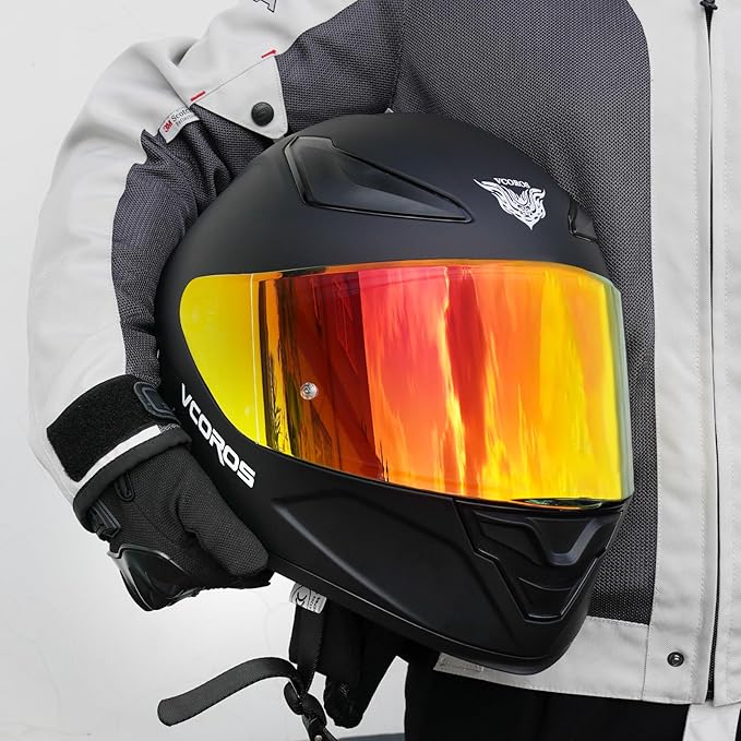 VCOROS Motorcycle Full Face Helmet for Unisex-Adults DOT Approved WS-609 Motorbike Street Bike Racing Helmets