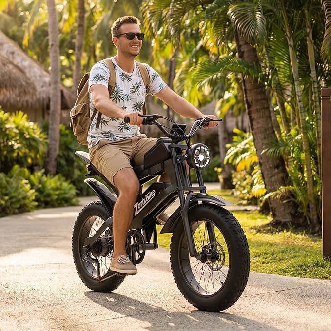 Electric Bike for Adults,48V 20AH - Peak Power 1500/3000W Brushless Motor Electric Bicycle - Max Speed 31-35MPH - Max 80 Miles Range - 20" x 4.0" Fat Tire Dirt E-Bike,7-Speed - UL 2849