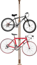 RAD Cycle Woody Bike Stand Bicycle Rack Storage or Display Holds Two Bicycles and is Constructed of Stylish Hard Wood
