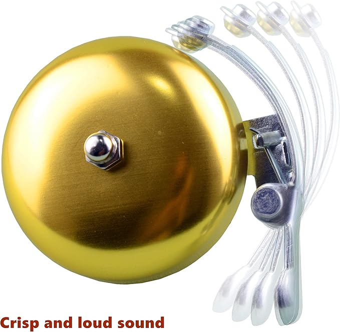 Classic Bell, Loud Crisp Clear Sound Bicycle Accessories for Adults Youths, Stylish Horn for Road and Mountain Bikes