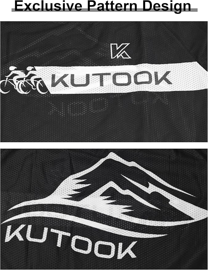 KUTOOK Loose Fit Cycling Jersey Quick Dry MTB Shirts Short Sleeve Top for Men