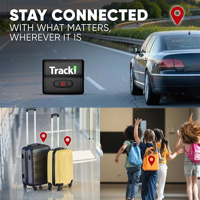 Tracki GPS Tracker with Waterproof Magnetic Mini Box and +3500mAh Battery Extender for Vehicles - 4G LTE, US-Made Tech Small GPS Tracking Device for Car, US & Worldwide (Subscription Required)