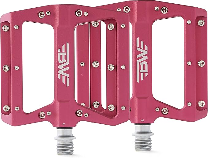 Berm Platform Bike Pedals - Lightweight Aluminum Flat Pedals for MTB and BMX