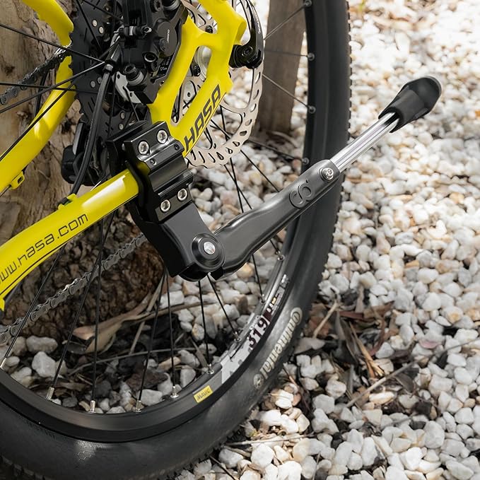 CyclingDeal Adjustable Rear Mount Bicycle Kickstand | Sturdy & Durable Bike Kickstand for 24-29" Adult & Kid Bicycles, MTB & 700C Road/Hybrid Bikes | Premium Quality Full Aluminium w/New Clamp Design