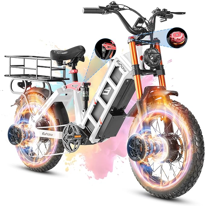 2025 Juliet Pro 2/Juliet Electric Bike for Adults 43MPH/34MPH Peak 5400W/1200W 60V 70AH/48V 60AH Ebike 220+Miles Long Range Electric Bike 20"*4.0 Fat Tires Step Thru Full Suspension Electric Bycicle