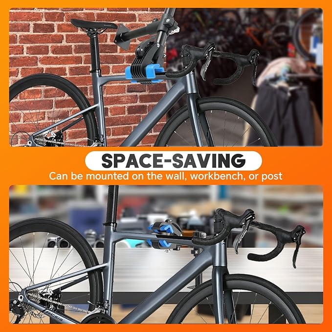 Bike Repair Stand | Bench Mount Bike Work Stand Bicycle Maintenance Rack Workstand for Road & Mountain Bikes – Adjustable Bicycles Maintenance Rack Bike Clamp for Home Repair