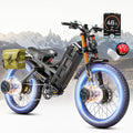 eAhora 2025 Latest Romeo Pro 3/2/Pro 5600W/50Mph 4000W/46Mph Dual Motor Electric Bike for Adults, 60V/80Ah 52V/70Ah 250+Miles Long Range Ebike 26''*4.0 Fat Tire Full Suspension Off-Road Ebike, UL2849
