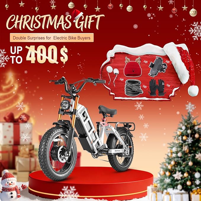 eAhora 2026 Latest Juliet Pro 2 5400W Dual Motor Electric Bike for Adults 43MPH 60V 70Ah 220+Miles Long Range Electric Bicycle 20" Fat Tire Full Suspension Mountain E-Bike All Terrain APP Control