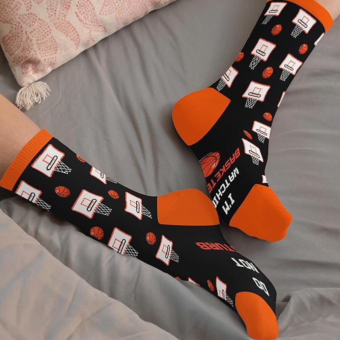 FOURSTUFF Ski, Cycling, Basketball, Golf, Pickleball, Softball, Volleyball, Wrestling, Soccer - Sports Socks for Women Men
