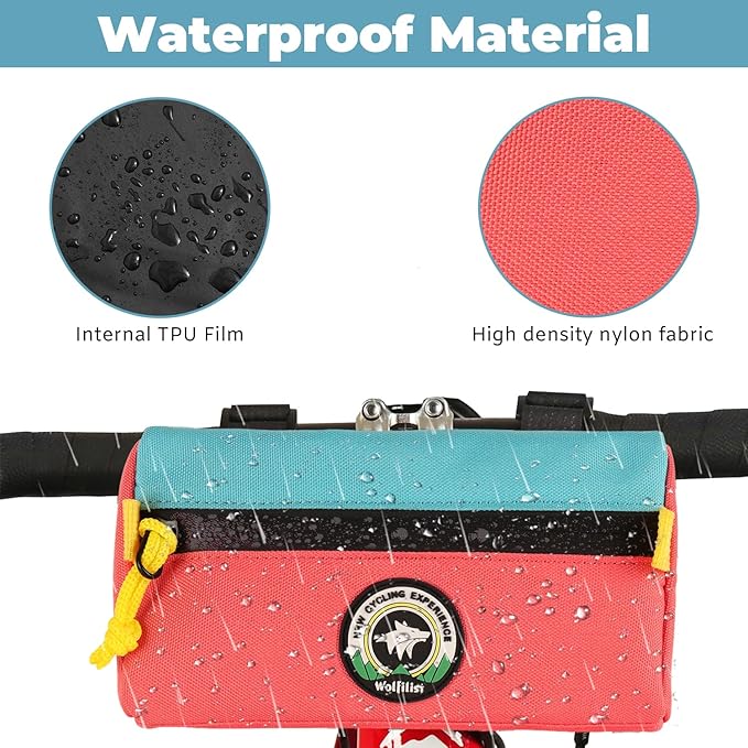 Bike Handlebar Bag, Bicycle Front Bag, Kids Handle Bar Bag, Storage Bag with Shoulder Strap for Men Women Kids Outdoor Road MTB Cycling