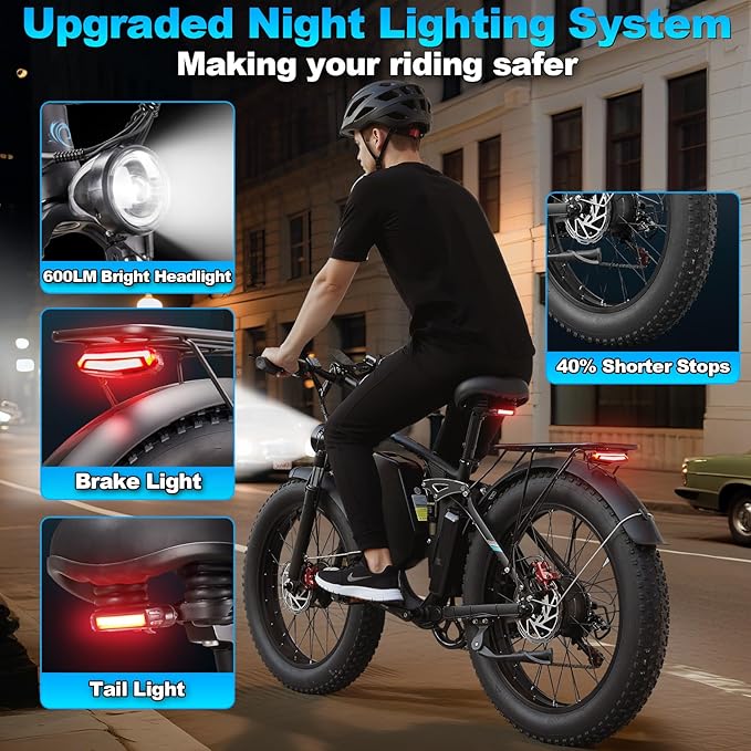 9000W Peak Electric Bike for Adults,58V Max-Output 1972Wh Dual Motor Ebike,47MPH 105Miles Range,24" x4.0 Fat Tire Hydraulic Disc Brake Full Suspension E-Bike for Mountain Snow Commuter