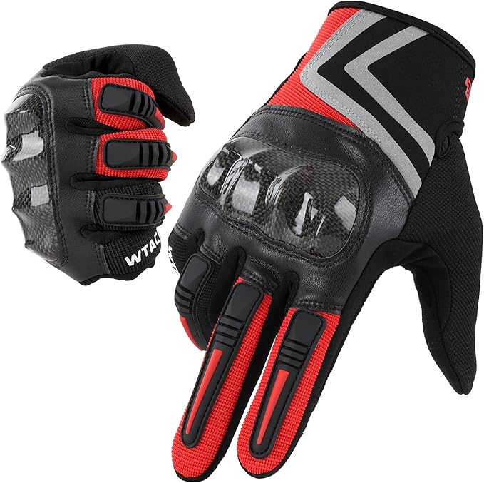WTACTFUL Lightweight Motorcycle Gloves for Men, Touchscreen Summer Breathable Gloves for Motocross Casual Riding
