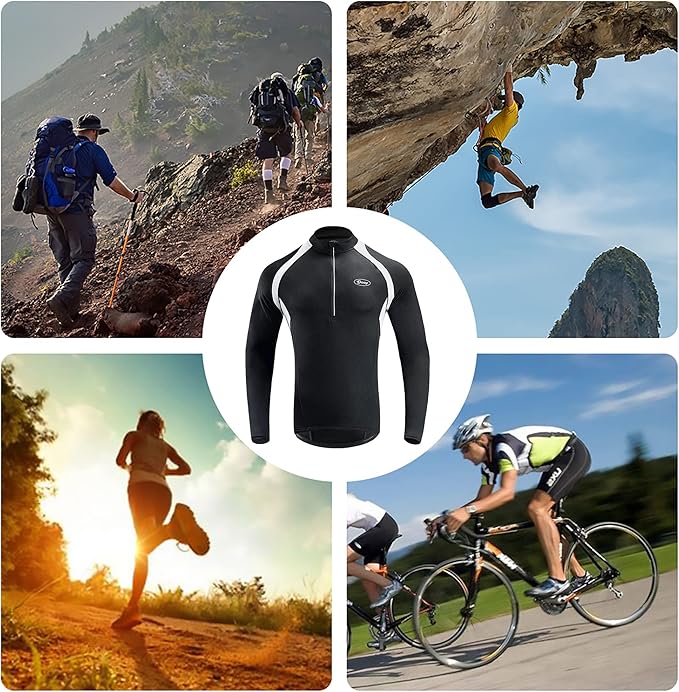 Cycling Jersey Men Bicycle Shirt Short and Long Sleeve MTB Road Biking Jersey with Pockets
