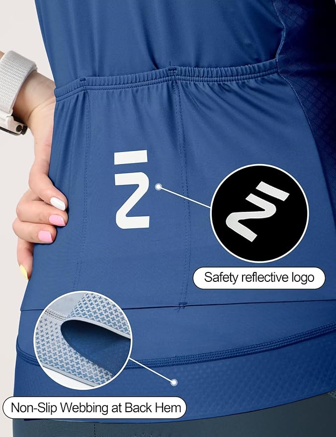 INBIKE Cycling Jersey Women Long Sleeves Bike Shirts with Pockets Quick Dry Bicycle Clothing for Road Biking Riding