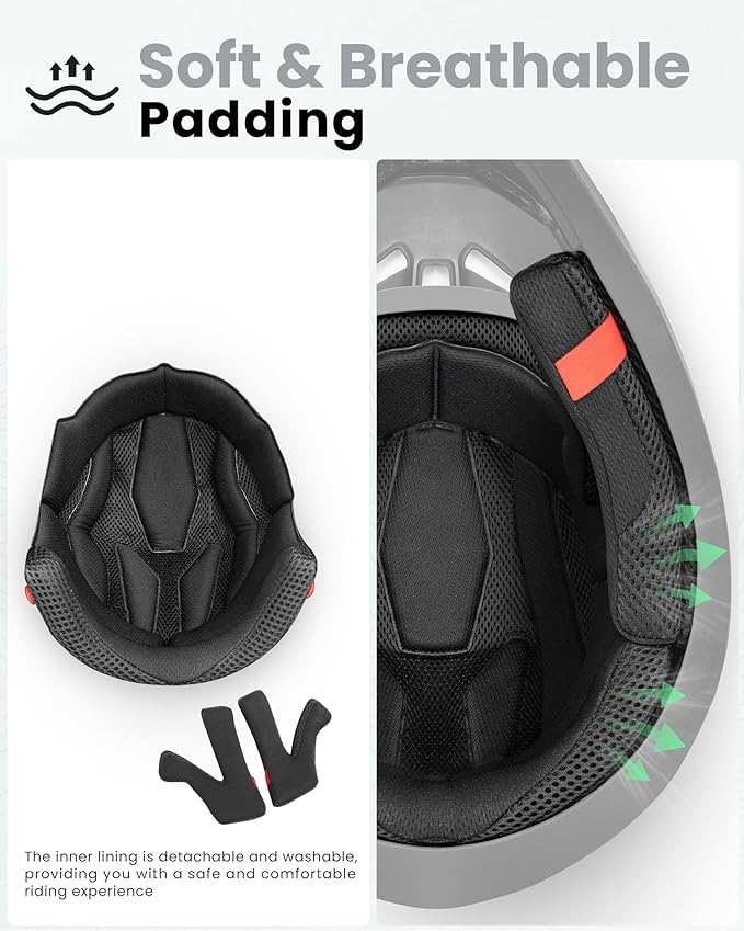OutdoorMaster Full Face Mountain Bike Helmet for Men & Women - Durable, Impact Resistant, Ventilated, Adjustable Visor - Downhill Race BMX MTB Helmet
