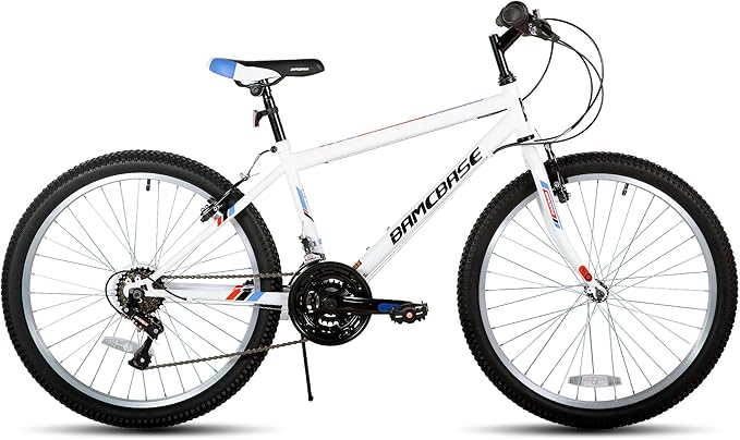 HILAND Adult 26 Inch Mountain Bike, Mens Womens Bicycle, High-Carbon Steel Frame Mountain Bicycle, Sport MTB for Adults, Multi-Color