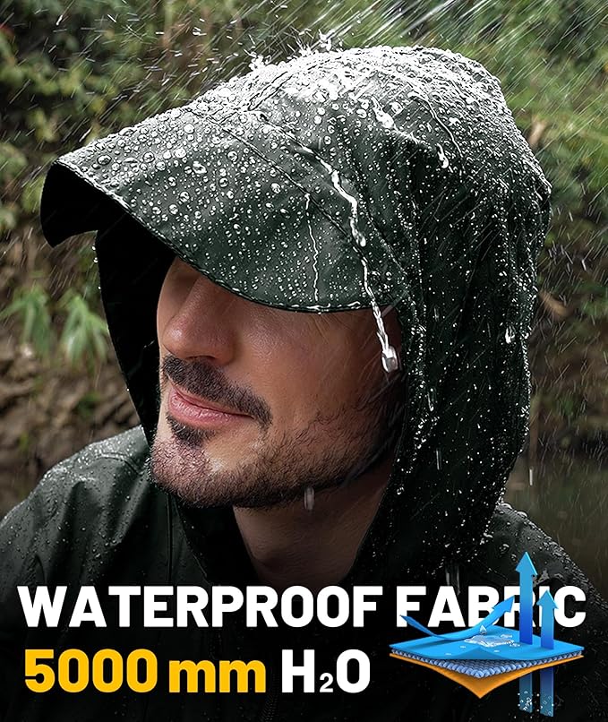 SWISSWELL Mens Rain Jacket & Coats Packable Lightweight Waterproof Windbreaker Hooded for Golf Cycling Hiking