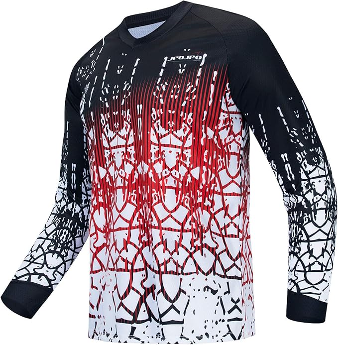 PSPORT Men's Motocross Jersey Long Sleeve Motocross Shirt Men Mountain Dirt Bike Jersey Downhill Riding Racing Clothing Tops
