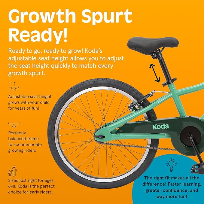 Retrospec Koda Plus Kids Bike for Boys & Girls Ages 6-8 Years - 20" Children's Bicycle, Adjustable Seat & Handlebars