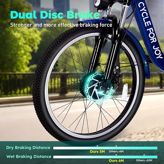 Luxevelo 500w Electric Trike Electric Tricycle for Adults Hydraulic Disc Brakes Adult Tricycle 24 inches Tire 7speed Power Assist Multiple Shock Absorption Compact Commuter 48v 13ah Removable Battery