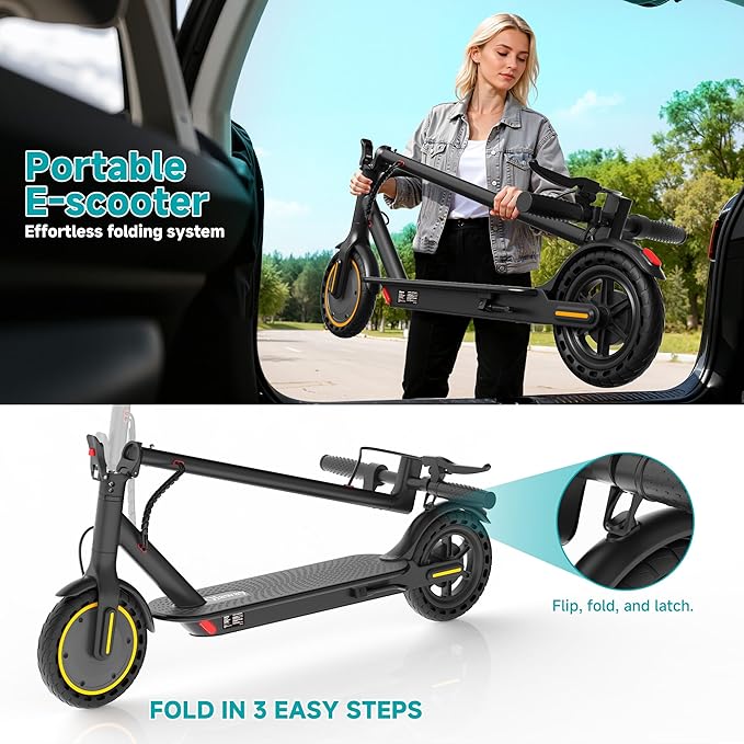 8.5" E Scooter for Adults 19/22 MPH 350/500W Motor 187.2/288.6/441WH Battery, Motorized Scooter Up to 22 Miles Range, Foldable Bearing 265 LBS/APP Control
