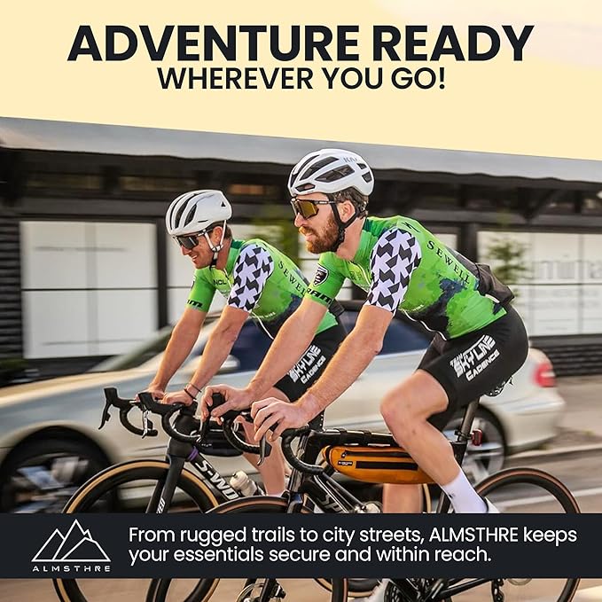 ALMSTHRE Bike Frame Bag | Weather-Resistant, Waterproof Zippers & Dual-Sided Access for Road, MTB, and Ebike Frames