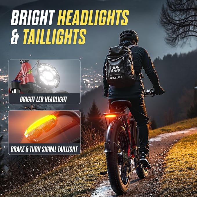6000W Dual Motors Electric Bike for Adults,60V 20Ah 26" Fat Tire Ebike,45 mph up to 100 Miles Full Suspension Class 3 Electric Bicycle for Snow Off Road Mountain Hunting Commuter