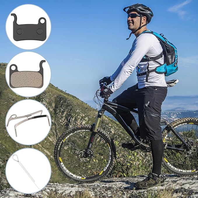 6 Pairs Bike Brake Pads Compatible with Shimano Deore XT XTR LX SLX Hone Alfine Saint Bicycle Disc Brake Pads Replacement Ebike