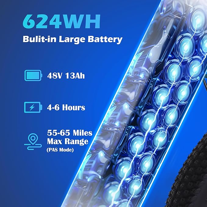 Electric Mountain Bike for Adults 26" Step-Over/Thru Commuter Ebike for Men Women, 540W/1100W Peak Motor, 374Wh/500Wh Removable Battery,7-Speed