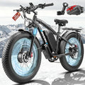 9000W Peak 60V 1560Wh Battery High-Power Dual Motor Ebike, 46MPH 90-100 Miles Long Range, Fat Tire Electric Bike for Adults Men with Hydraulic Disc Brake Electric Bicycle for Off-Road