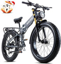 Electric Bike for Adults 1500W Peak 30 MPH E-Bike 70-140 Mile, 48V 20/40 Ah Removable Battery, 26" Fat Tire Electric Dirt Bike, Full Suspension, Dual Hydraulic Disc Brakes, 7 Speed