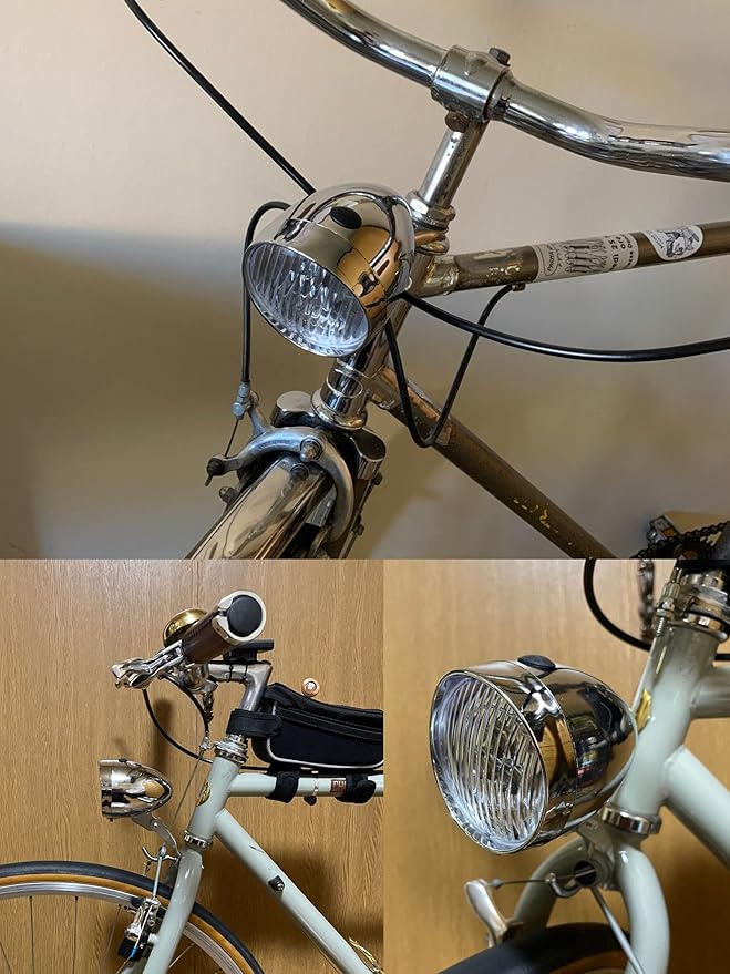 Retro Bike Headlight for Night Riding - Vintage Bike Lights Front and Rear, Lowrider Bicycle Parts, Headlamp Flashlight, LED Bicycle Lights for Women, Beach Cruiser Accessories