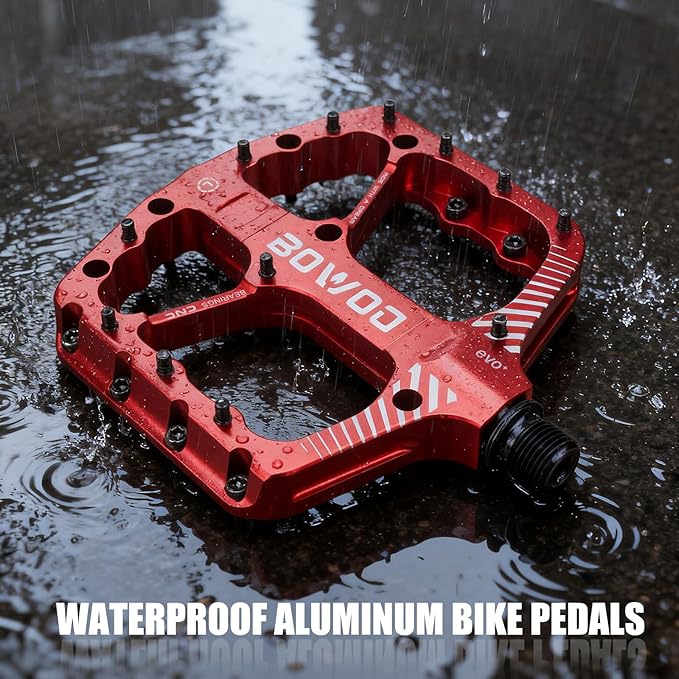 Bike Pedals 9/16" Lightweight Non-Slip Bicycle Platform Pedals - Fits Most Adult Bikes & Mountain Bikes &MTB, Road Bikes and Slip-Resistant Design